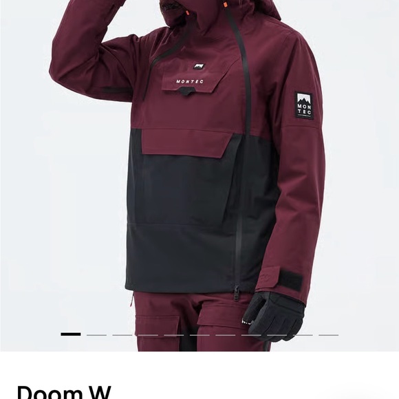 Montec Jackets & Blazers - Montec Doom Woman’s Burgundy and Black Ski Jacket Size Medium